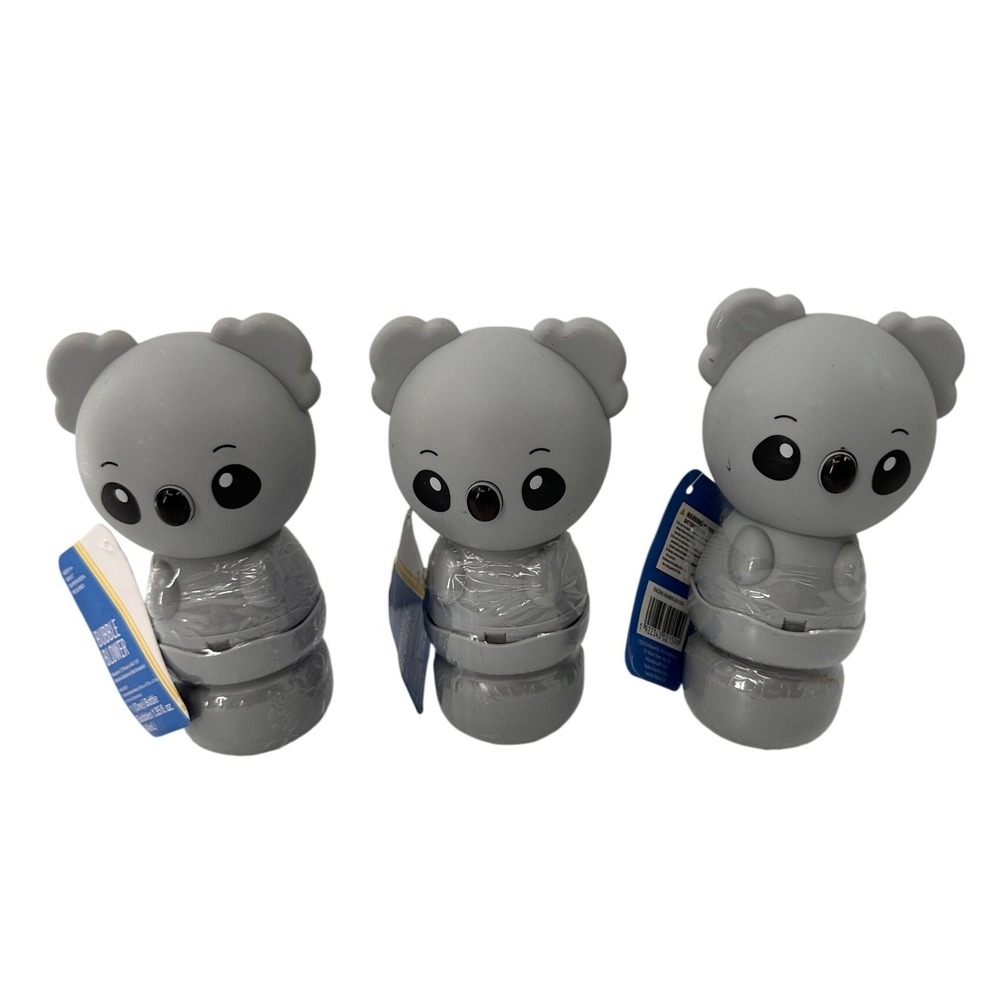 1616 Holdings Koala Bubble Blower Lot of 3 Gray Animal Kids Toy‎ Party Favor New